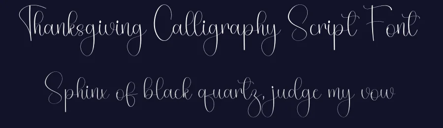 Thanksgiving Calligraphy Script Font by freshtypeink — Script Handwritten Font — thumbnail 2