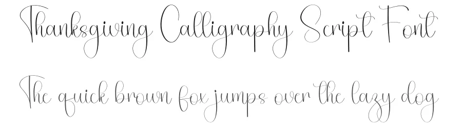 Thanksgiving Calligraphy Script Font by freshtypeink — Script Handwritten Font