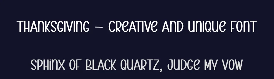 Thanksgiving – Creative And Unique Font by creativeletter — Display Font — thumbnail 2