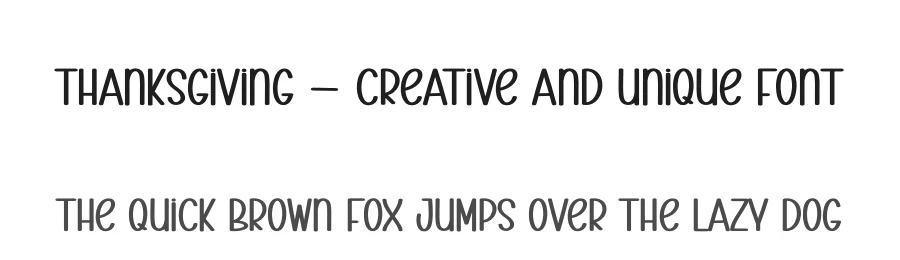 Thanksgiving – Creative And Unique Font by creativeletter — Display Font