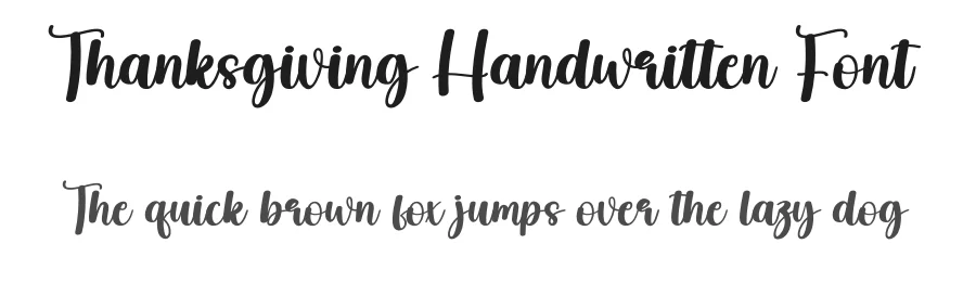 Thanksgiving Handwritten Font by creativeletter — Script Handwritten Font