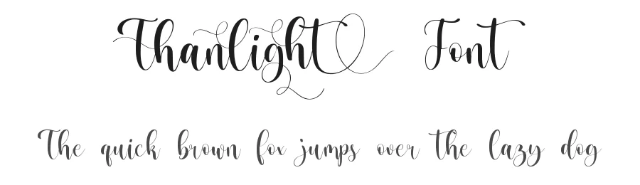 Thanlight Font by qwrtype — Script Handwritten Font