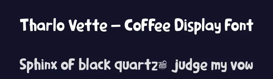 Tharlo Vette – Coffee Display Font by twinletter — Display Font — thumbnail 2