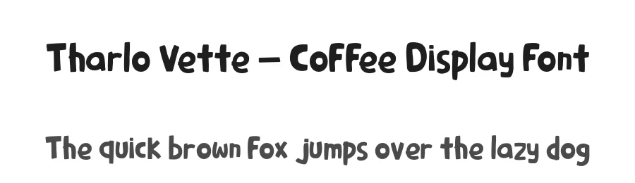 Tharlo Vette – Coffee Display Font by twinletter — Display Font