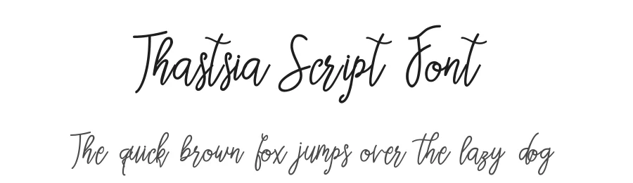 Thastsia Script Font by Gfont — Script Handwritten Font