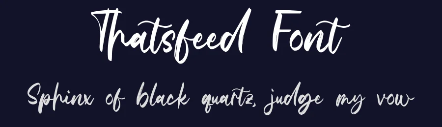Thatsfeed Font by qwrtype — Script Handwritten Font — thumbnail 2