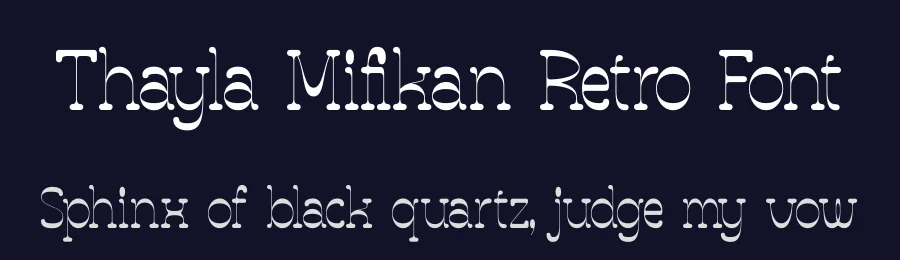 Thayla Mifikan Retro Font by timelesstype.co — Display Font — thumbnail 2