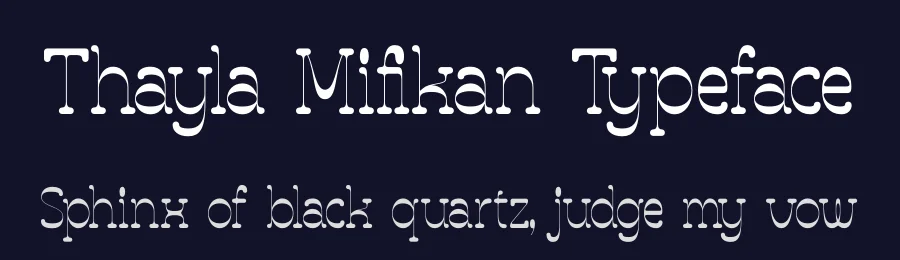 Thayla Mifikan Typeface by timelesstype.co — Display Font — thumbnail 2