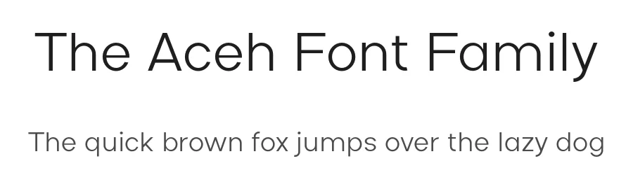 The Aceh Font Family by 38.lineart — Sans Serif Font