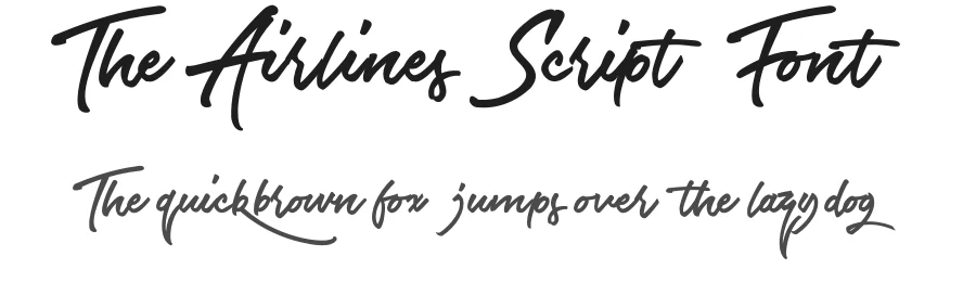 The Airlines Script Font by Kollkolls — Script Handwritten Font