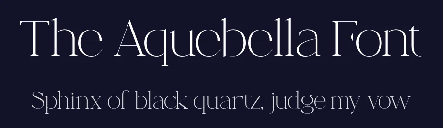 The Aquebella Font by roomspace.cl — Serif Font — thumbnail 2