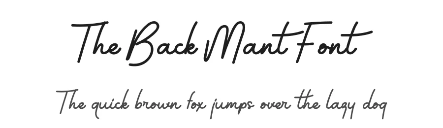 The Back Mant Font by makaryo — Decorative Font