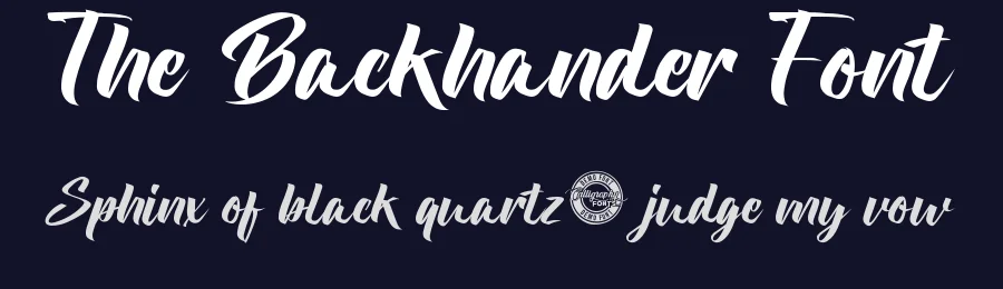 The Backhander Font by CalligraphyFonts.net — Script Handwritten Font — thumbnail 2