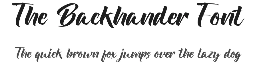 The Backhander Font by CalligraphyFonts.net — Script Handwritten Font