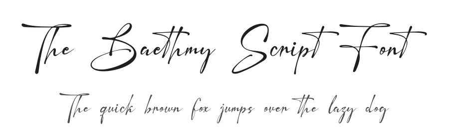 The Baethmy Script Font by Denustudios — Script Handwritten Font