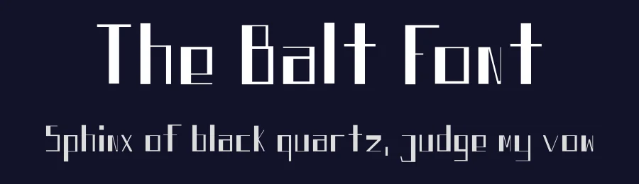 The Balt Font by Kumschlies — Display Font — thumbnail 2