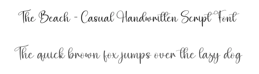 The Beach – Casual Handwritten Script Font by andikastudio — Script Handwritten Font