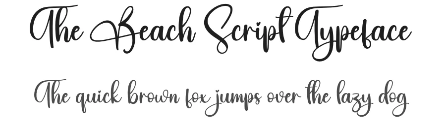 The Beach Script Typeface by creativeletter — Script Handwritten Font
