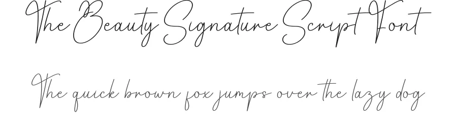 The Beauty Signature Script Font by creativeletter — Script Handwritten Font
