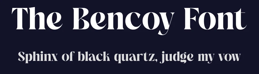 The Bencoy Font by timelesstype.co — Display Font — thumbnail 2