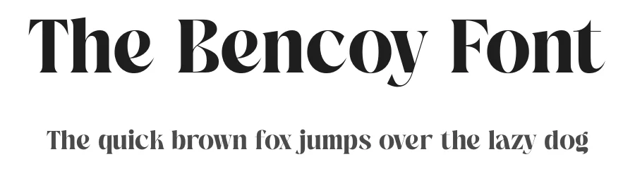 The Bencoy Font by timelesstype.co — Display Font