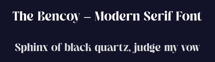 The Bencoy – Modern Serif Font by timelesstype.co — Display Font — thumbnail 2
