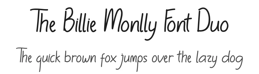 The Billie Monlly Font Duo by edricstudio — Script Handwritten Font