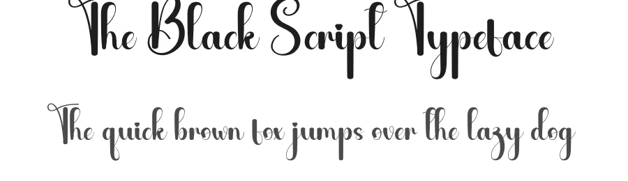 The Black Script Typeface by andikastudio — Script Handwritten Font