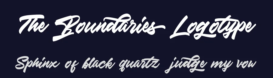 The Boundaries Logotype by Dirtyline Studio — Script Handwritten Font — thumbnail 2