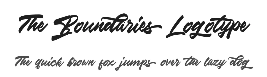 The Boundaries Logotype by Dirtyline Studio — Script Handwritten Font