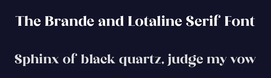 The Brande and Lotaline Serif Font by Arterfak — Serif Font — thumbnail 2