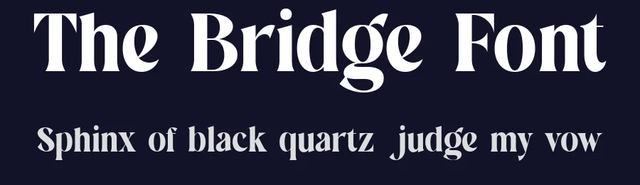 The Bridge Font by The_Type — Display Font — thumbnail 2