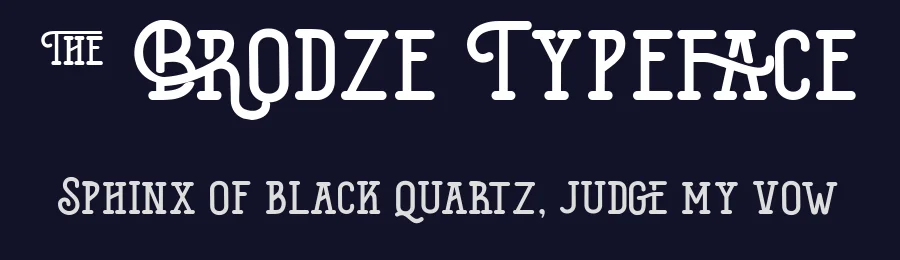 The Brodze Typeface by Typeface — Display Font — thumbnail 2