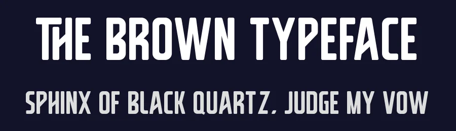 The Brown Typeface by Hamilton — Sans Serif Font — thumbnail 2