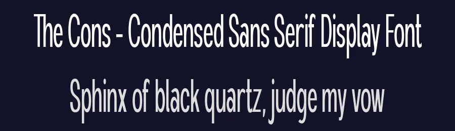 The Cons – Condensed Sans Serif Display Font by afkaristudio — Display Font — thumbnail 2