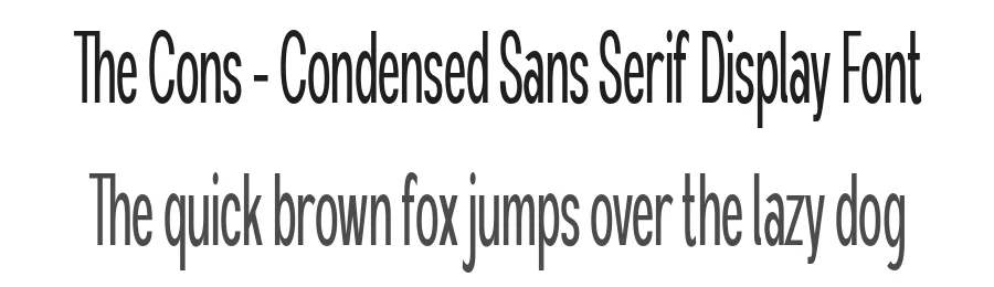 The Cons – Condensed Sans Serif Display Font by afkaristudio — Display Font