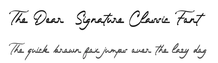 The Dear – Signature Classic Font by Almarkha Type — Decorative Font