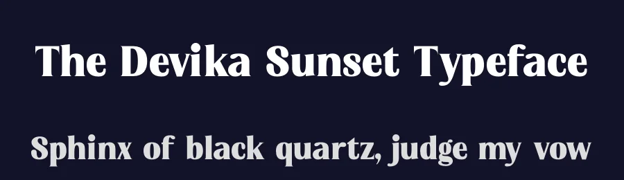 The Devika Sunset Typeface by timelesstype.co — Display Font — thumbnail 2