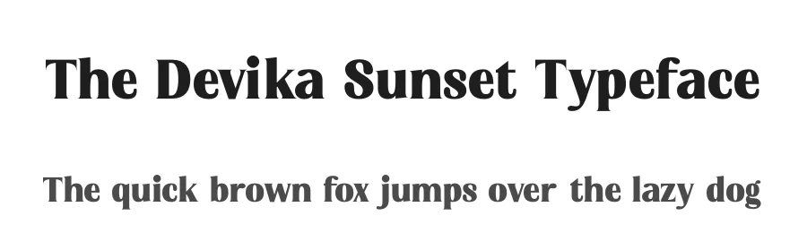 The Devika Sunset Typeface by timelesstype.co — Display Font
