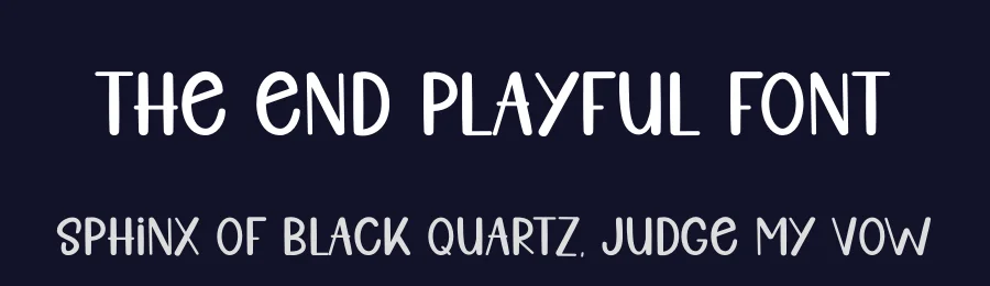 The End Playful Font by freshtypeink — Display Font — thumbnail 2