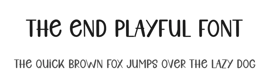 The End Playful Font by freshtypeink — Display Font