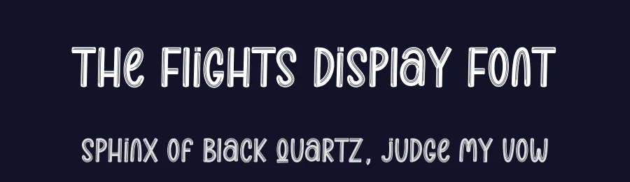 The Flights Display Font by creativeletter — Display Font — thumbnail 2