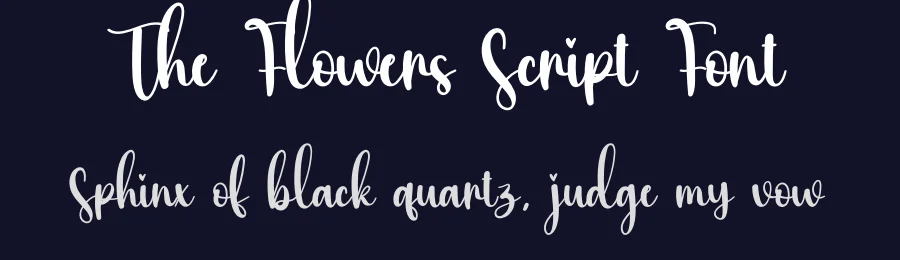 The Flowers Script Font by creativeletter — Script Handwritten Font — thumbnail 2
