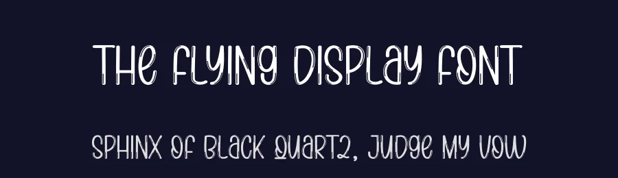 The Flying Display Font by creativeletter — Display Font — thumbnail 2