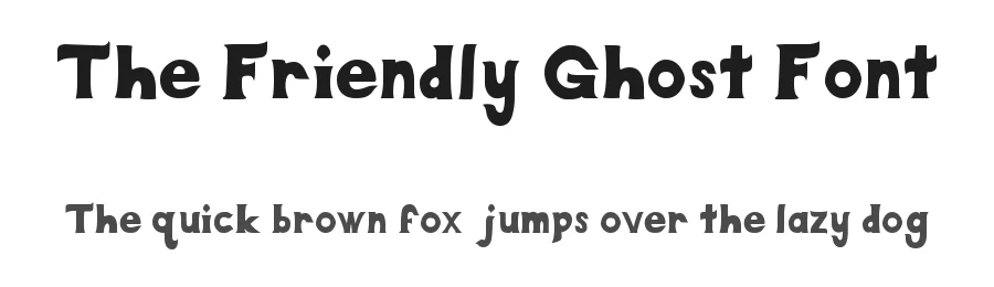 The Friendly Ghost Font