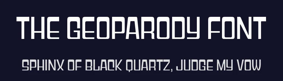 The Geoparody Font by Typodermic — Display Font — thumbnail 2