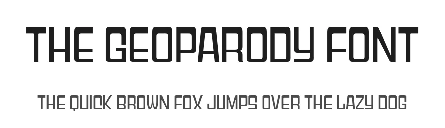 The Geoparody Font by Typodermic — Display Font