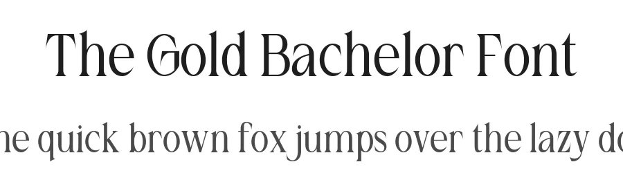 The Gold Bachelor Font by Heinzel Std. — Serif Font
