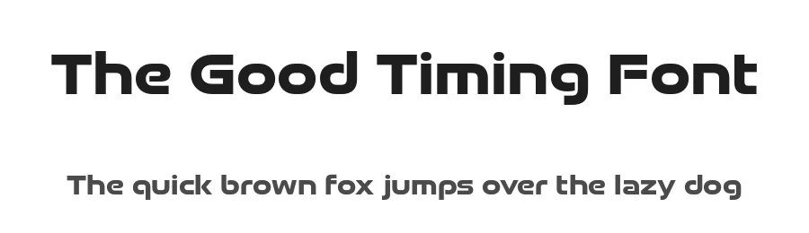 The Good Timing Font by Typodermic — Display Font