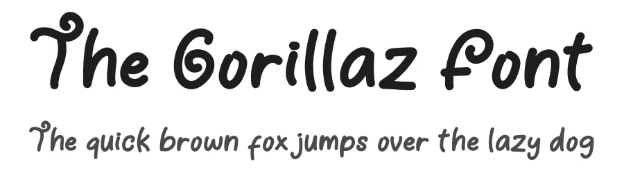 The Gorillaz Font by Yoga Letter — Display Font
